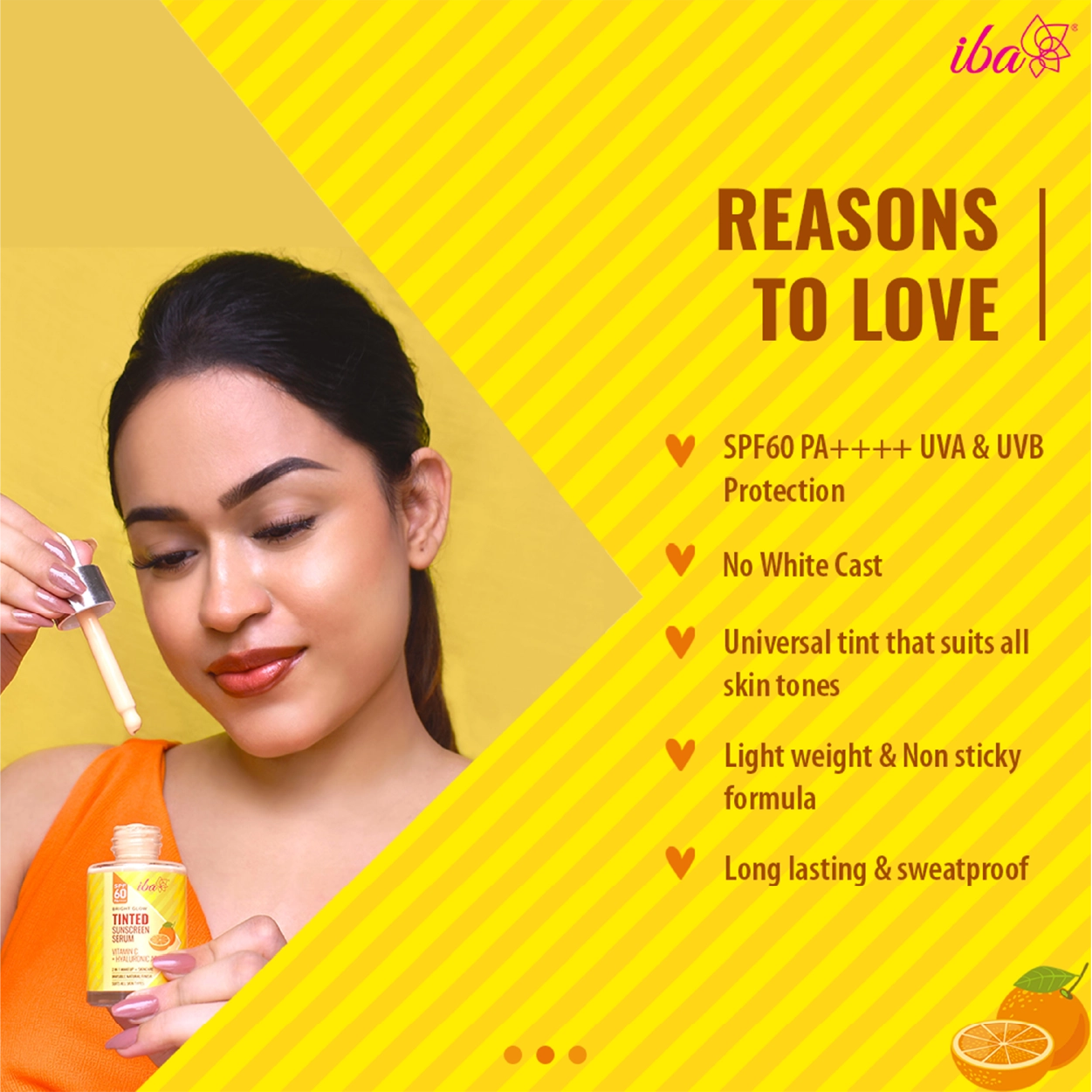 Iba Bright Glow Tinted Sunscreen Serum SPF 60 PA++++, 30 ml