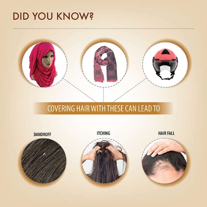 Covering Hair Can Lead To Dandruff, Itching And Hair Fall