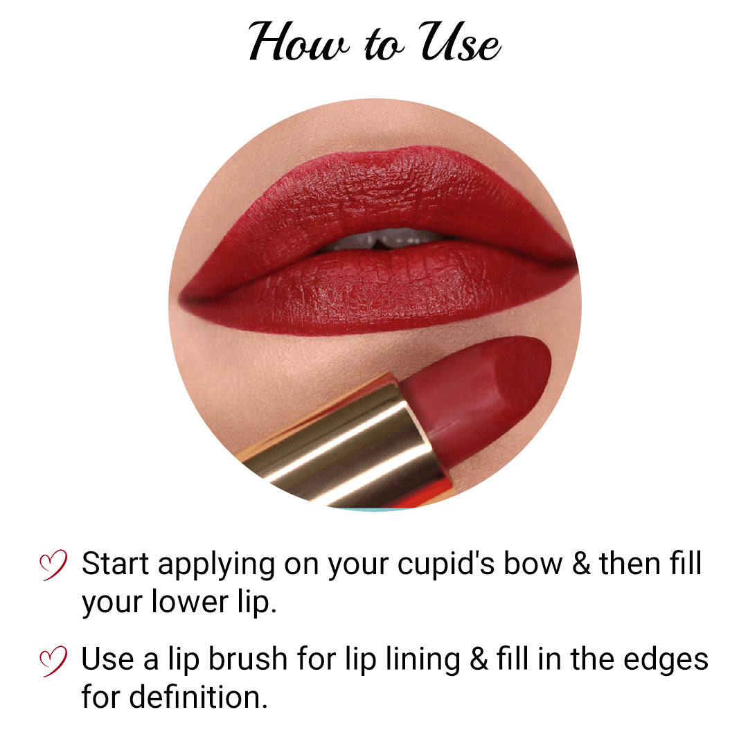 How To Use Iba's Burgundy Red Lipstick