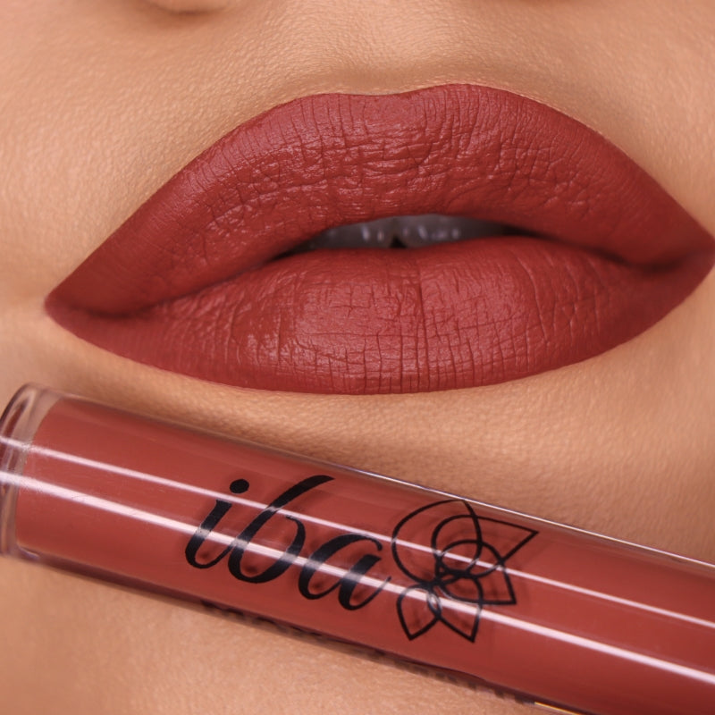 Iba Matte Liquid Lipstick – Caramel Nude