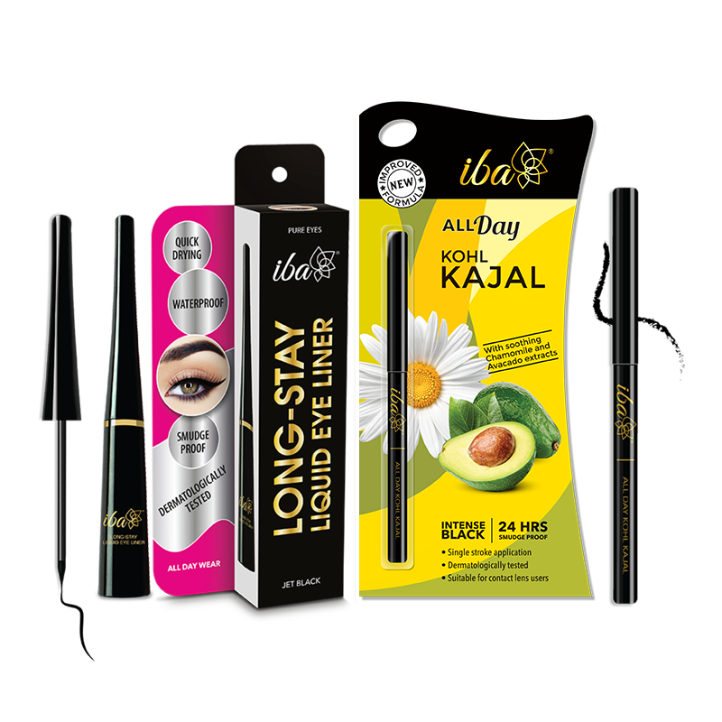 Iba All Day Kohl Kajal + Liquid Eyeliner Combo