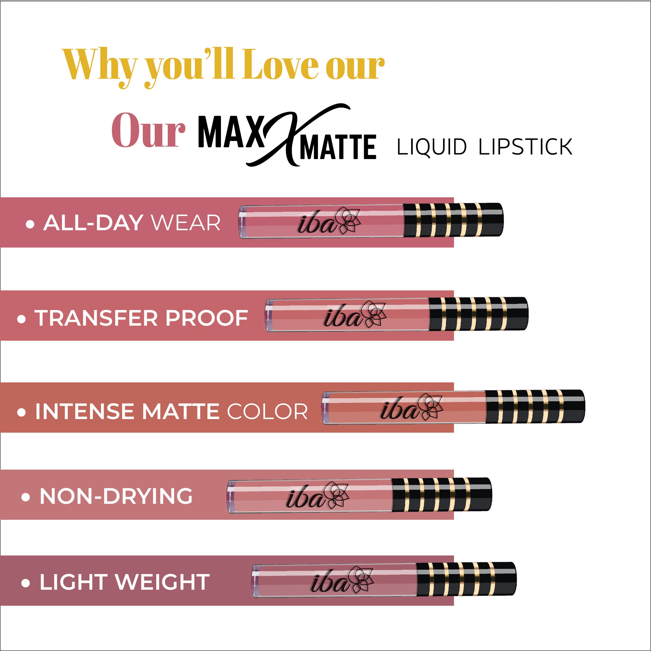 Iba Maxx Matte Liquid Lipstick Specifications