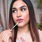 Women Applying Iba Maxx Matte Liquid Lipstick Color Nudetwist