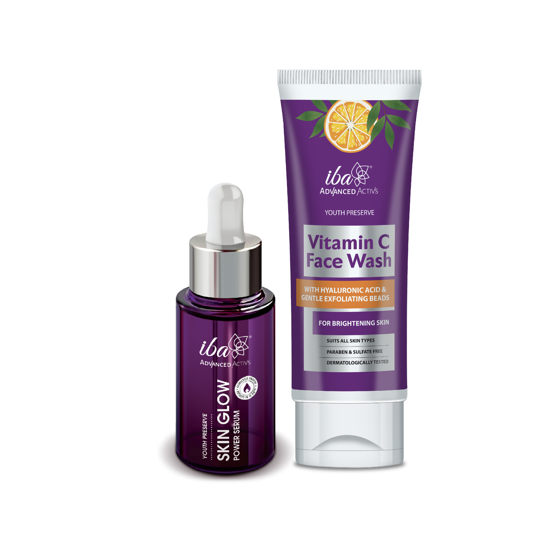 Iba Advanced Activs Vitamin C Face Wash + Skin Glow Power Serum Combo
