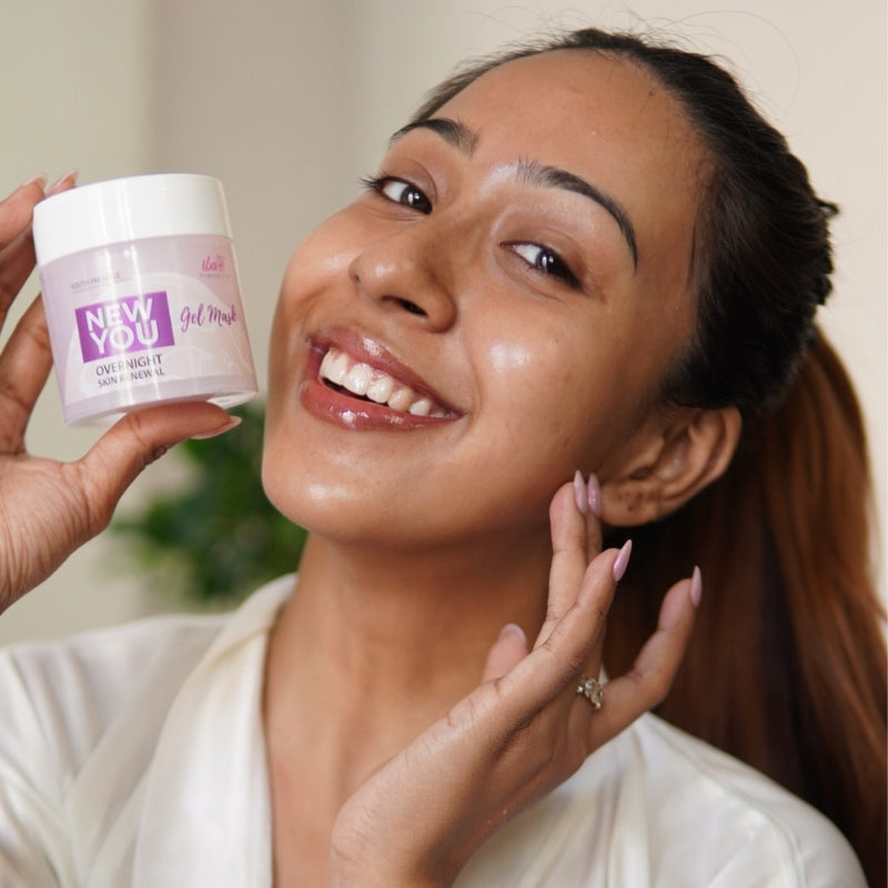Women Carrying Iba Advanced Activs Youth Preserve New You Overnight Skin Renewal Gel Mask
