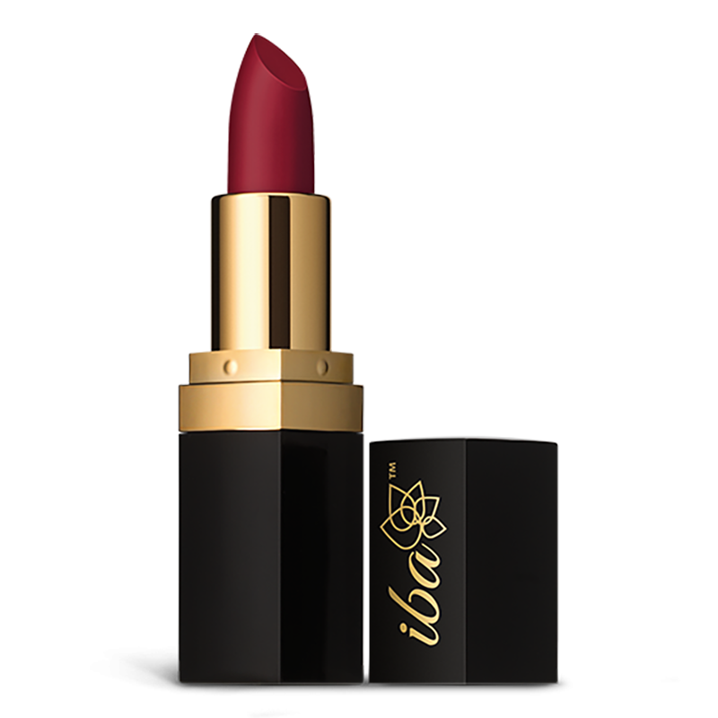Iba Pure Lips Long Stay Matte Lipstick Color Burgundy Red
