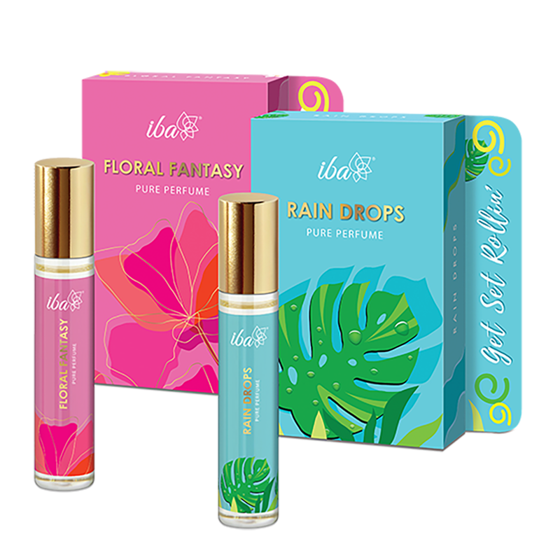 Iba Rain Drops + Floral Fantasy Pure Perfume Combo