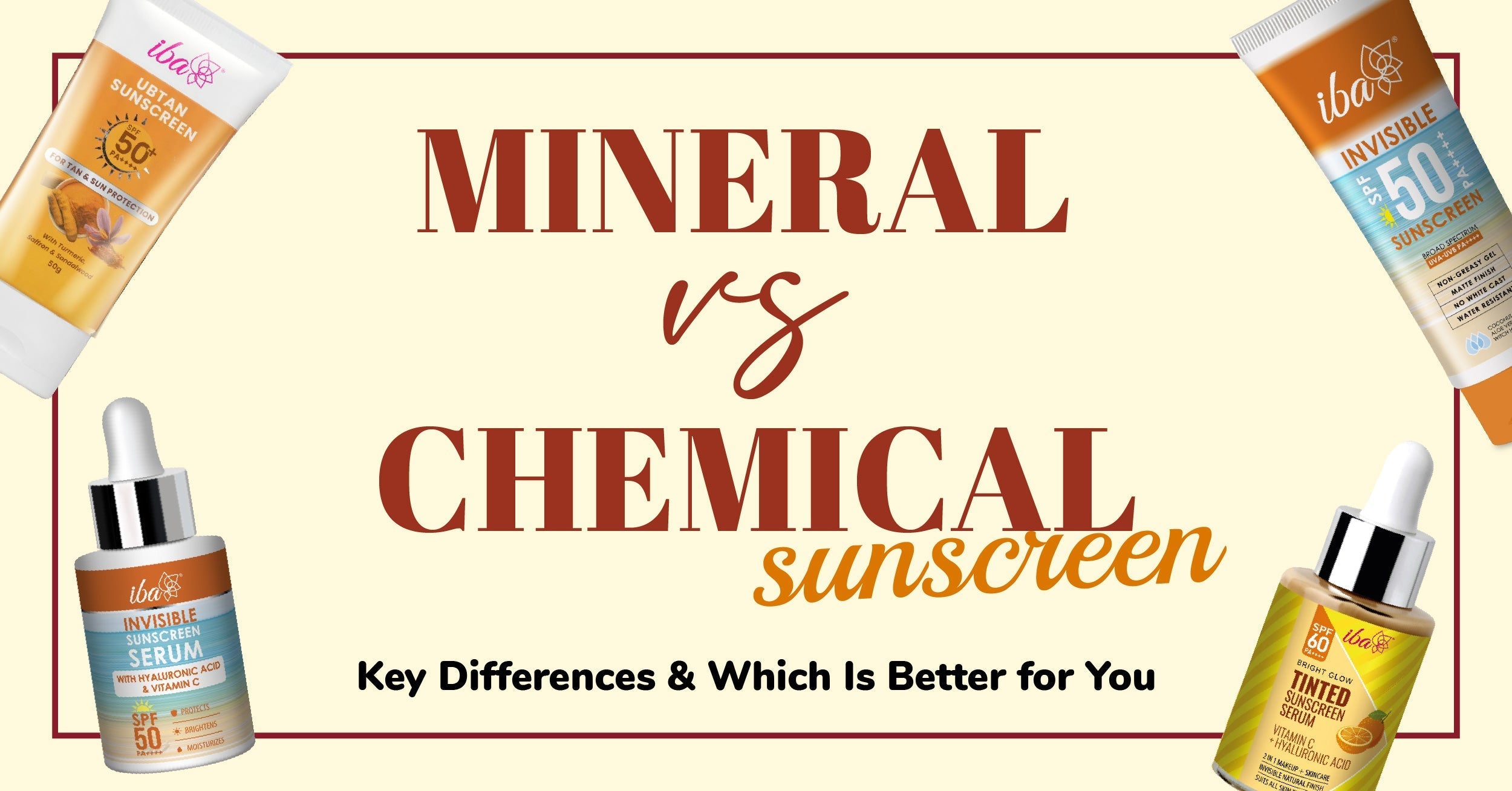 Mineral Sunscreen vs Chemical Sunscreen