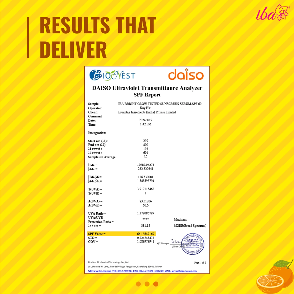 Iba Bright Glow Tinted Sunscreen Serum SPF 60 PA++++, 30 ml