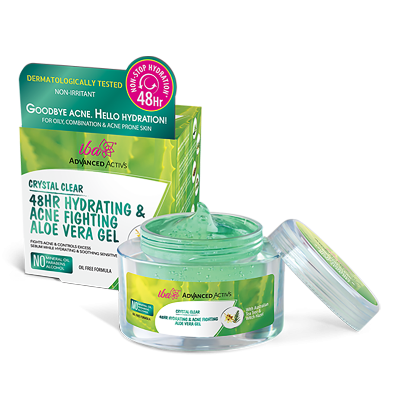 Clear And Hydrated Skin: 48Hr Hydrating Acne-Fighting Aloe Vera Gel