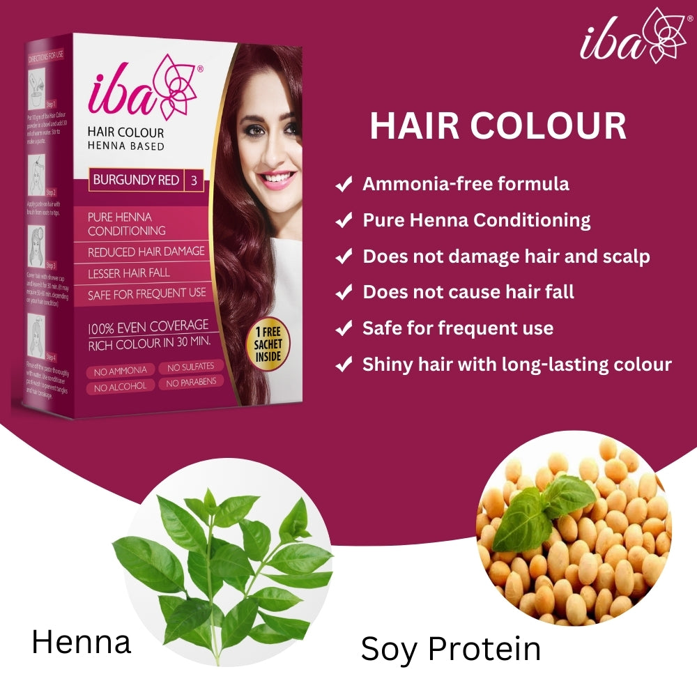 Iba Hair Color-Burgundy Red