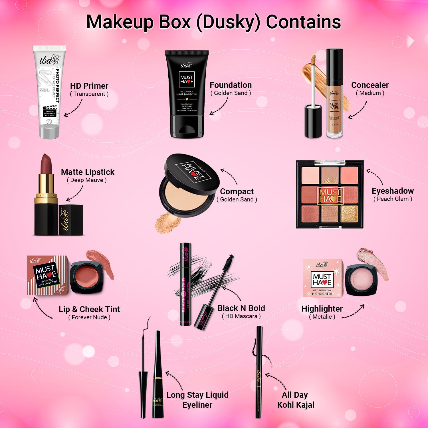 Products in Complete Makeup Box