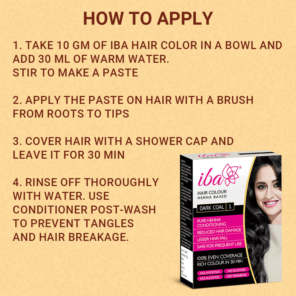 Buy Iba Dark Coal Hair Color | Henna Black Hair Dye Online