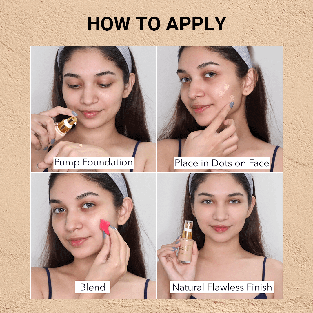 How to Apply Foundation-Sun Beige
