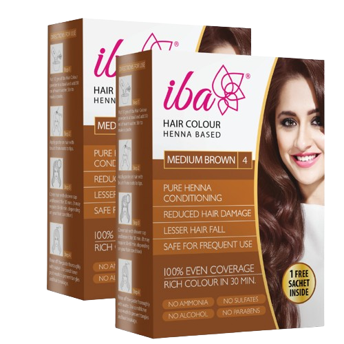 Iba Hair Color-Medium Brown (Pack of 2) 