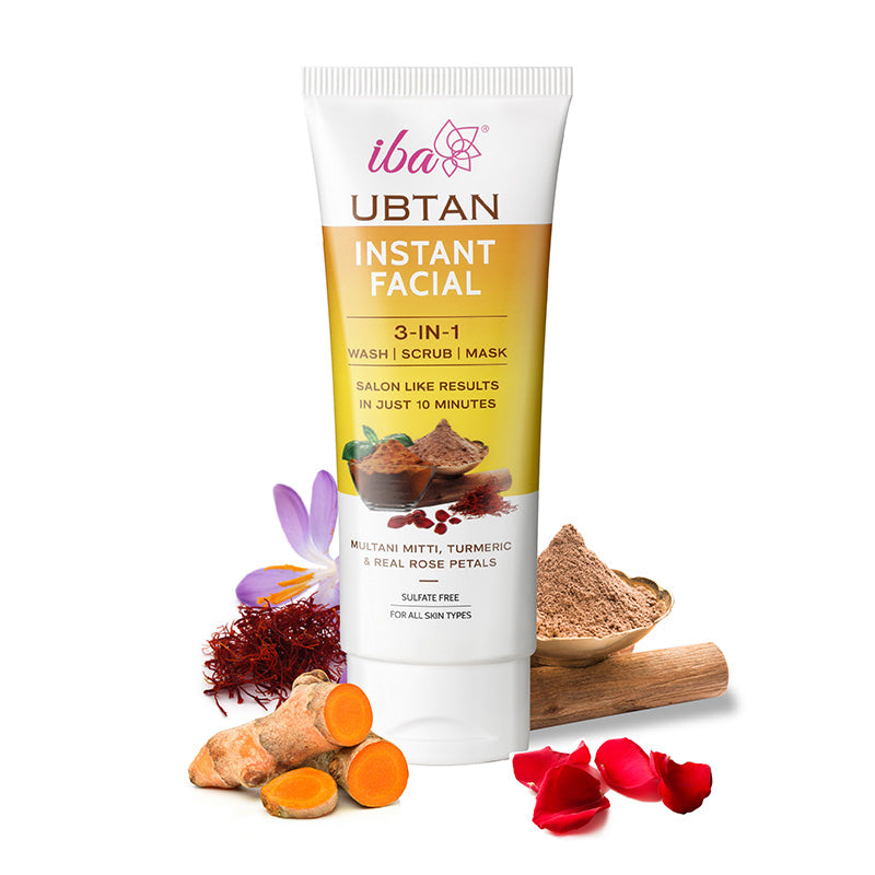 Iba Ubtan Instant Facial 3-in-1 Wash-Scrub-Mask, 100g