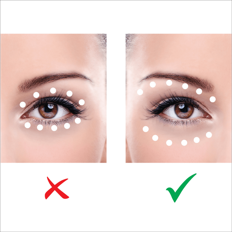 Before and After use Iba Triple Effect Eye Cream