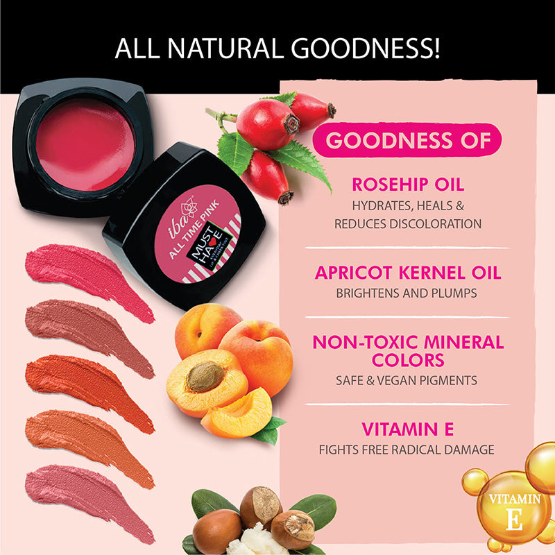 Iba Lip & Cheek Tint - All Time Pink Natural Ingredients