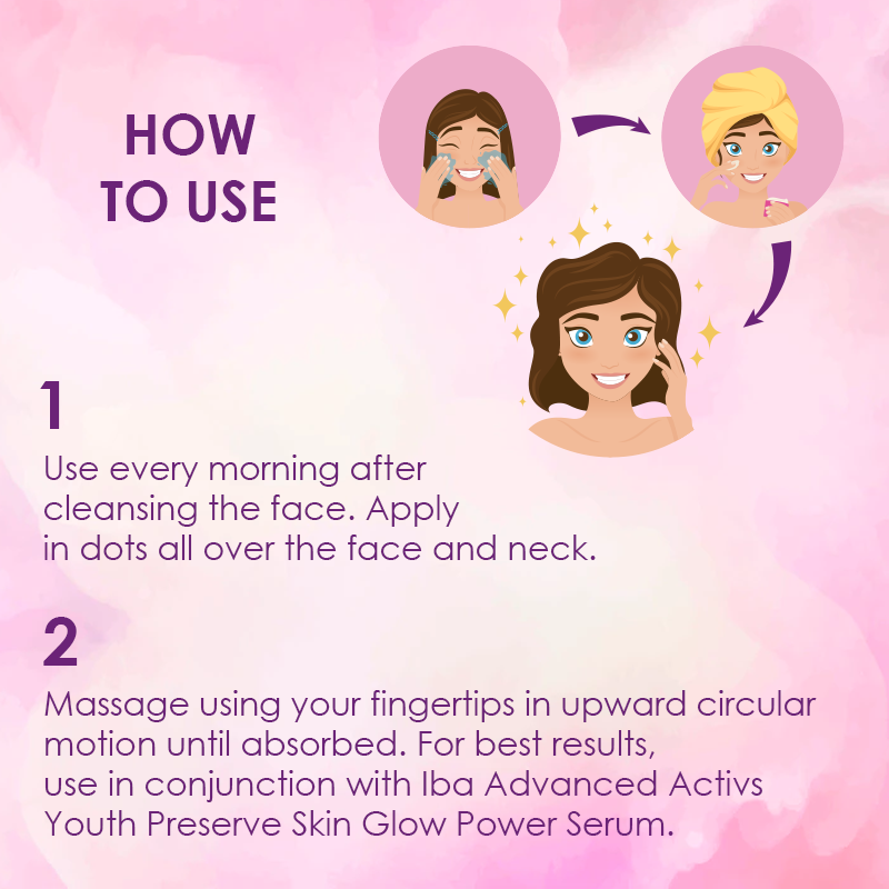 How To Use Iba Advanced Activs Youth Preserve Skin Brightening Day Cream
