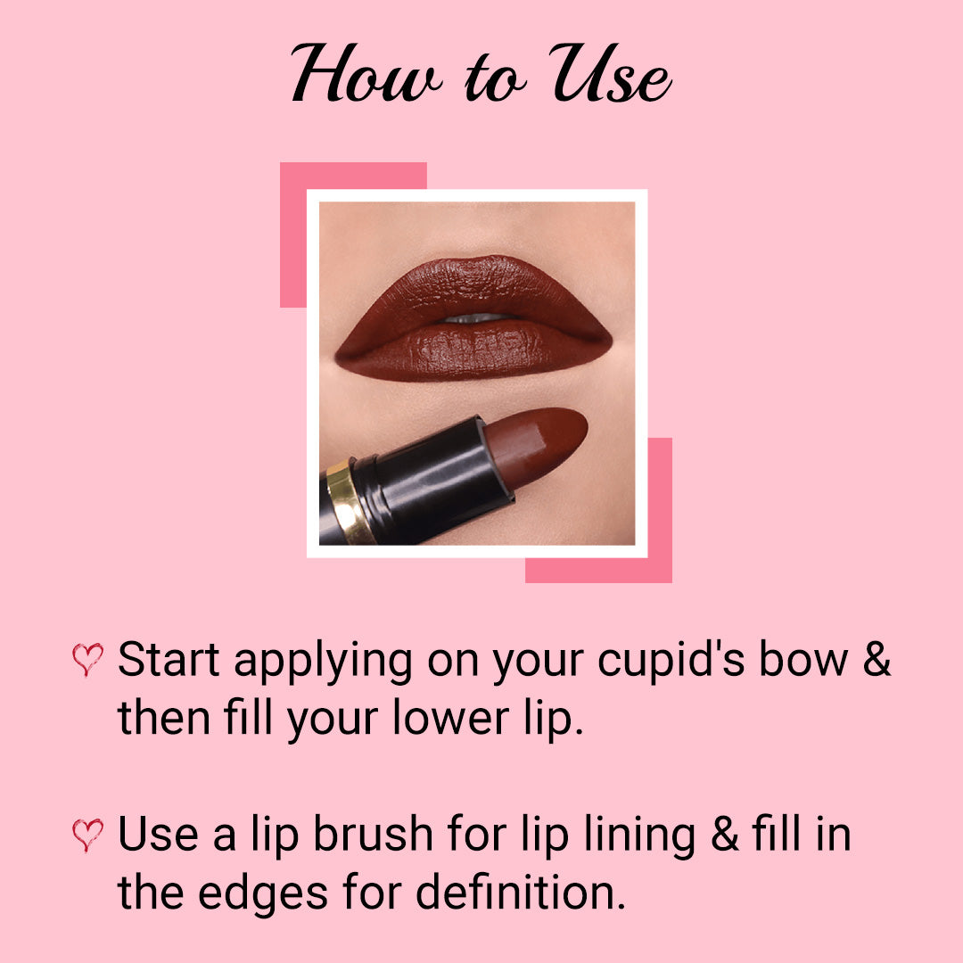 How to use Iba's dark chocolate lipstick