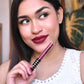 Women Displaying Iba Maxx Matte Liquid Lipstick – Burgundy Blush