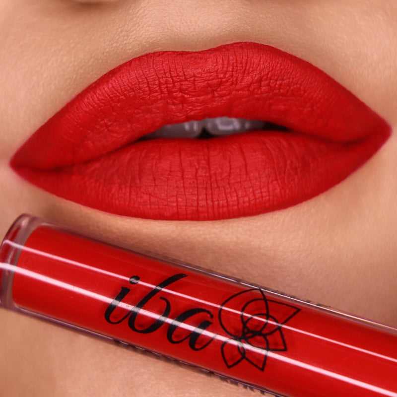 Iba Matte Liquid Lipstick – Perfect Red