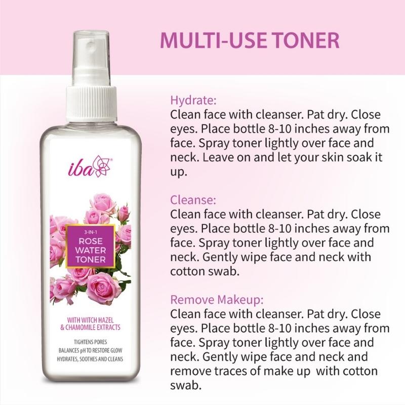 Iba 3-in-1 Rose Water Toner