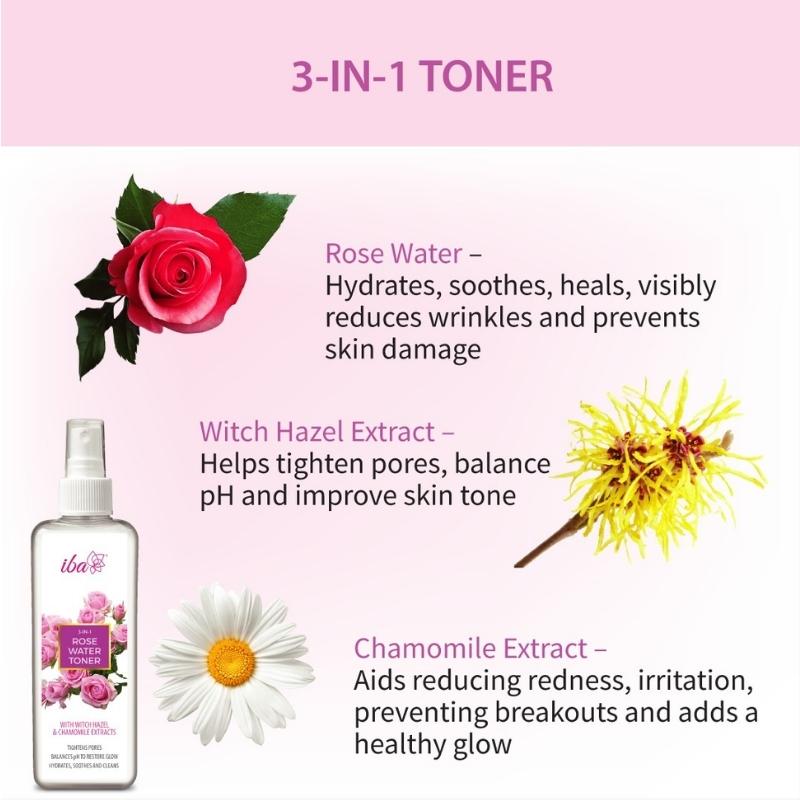 Iba 3-in-1 Rose Water Toner