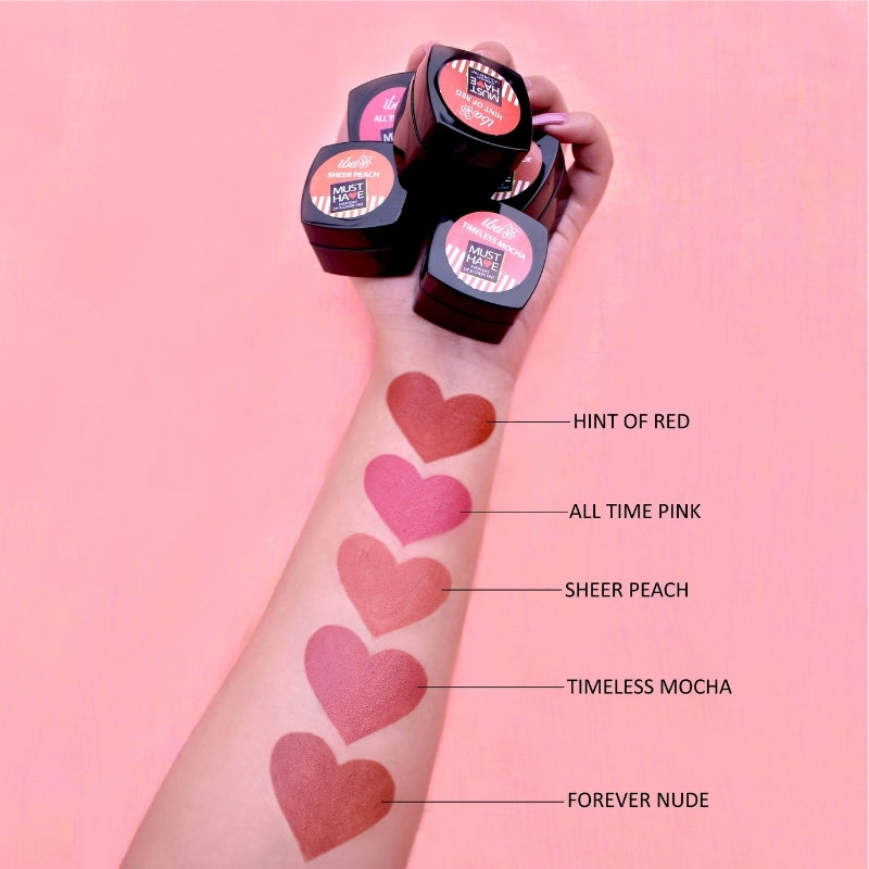 Iba Lip & Cheek Tint All Shades Patch Test On Hand