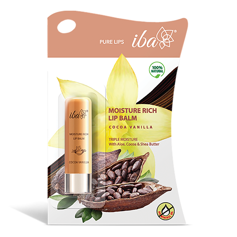 Iba Moisture Rich Lip Balm - Cocoa Vanilla, 4.5 g