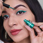 Women Displaying Iba Eye Talk Glamorous Green Liquid Eyeliner 
